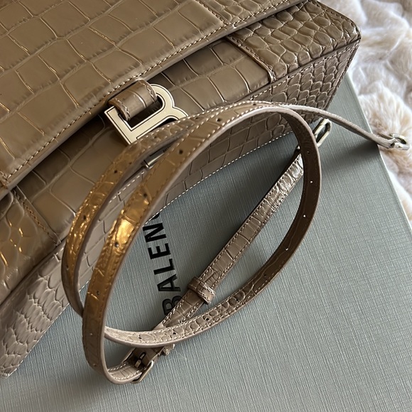 Balenciaga hourglass croc embossed leather bag - Picture 16 of 16